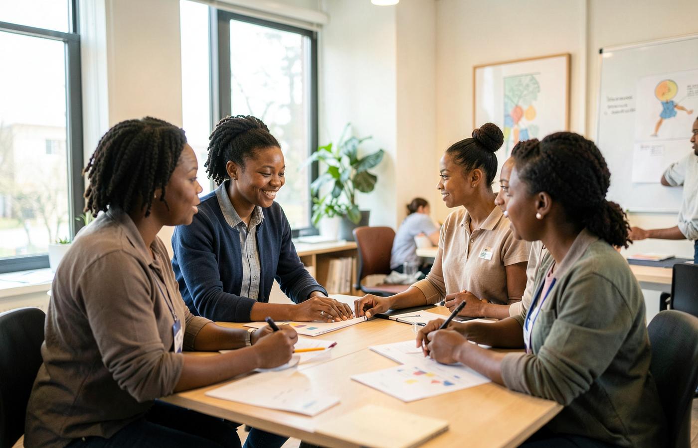 Femmes africaines en session de formation et de mentorat